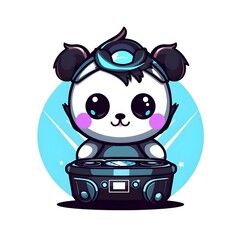 Cute Chibi Cartoon AI Generate Design Illustration