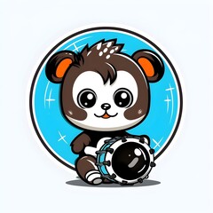 Cute Chibi Cartoon AI Generate Design Illustration