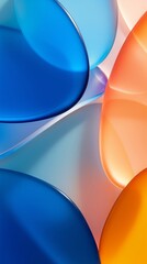 Close up on abstract colorful background. Blue, orange, pink color wallpaper.