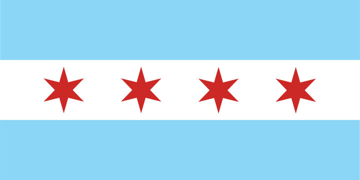 Vector flag of Chicago