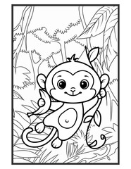 animals with forest background coloring pages are perfect for a themed birthday party or animal activities. Animals with forest background Coloring Pages, Animals Coloring Pages.