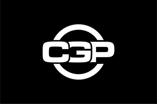 CGP creative letter shield logo design vector icon illustration