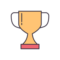 Winner Cup related vector icon. Isolated on white background. Vector illustration