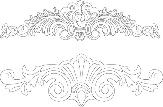 Vector sketch illustration of classic ethnic floral ornament design for completeness of the image
