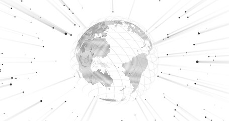 Image of the world globe isolated on a white background.World Map El Salvador America - obrazy, fototapety, plakaty