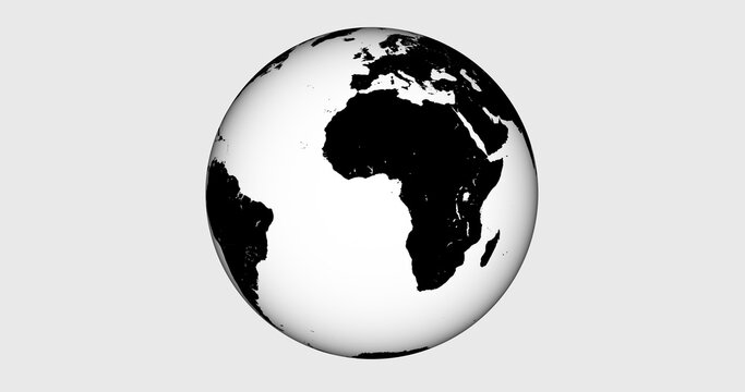Image of the world globe isolated on a white background.World Map El Salvador America
