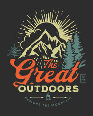 Outdoor Adventure - Mountain Vector Art, Illustration and Graphic