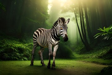 Fototapeta na wymiar zebra in the wild