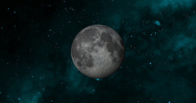 Full Moon background / The Moon is an astronomical body that orbits planet Earth and is Earth's only permanent natural satellite. © Think_About_Life