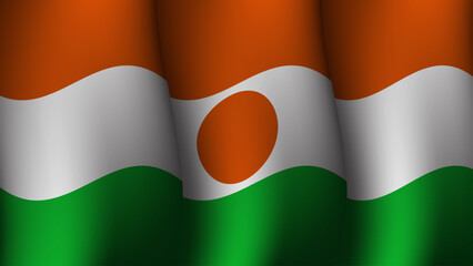 niger waving flag background design vector illustration