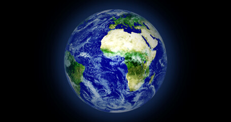 Earth Globe America, high resolution image. 3d illustration Solar System Earth Planet.