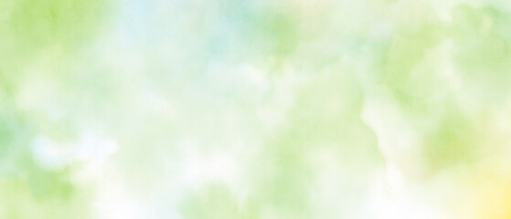 爽やかな緑の水彩テクスチャ