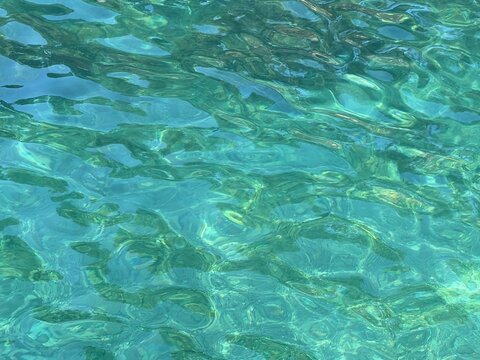 Water sea blue clear surface.