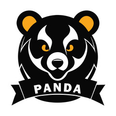 panda bear vector logo