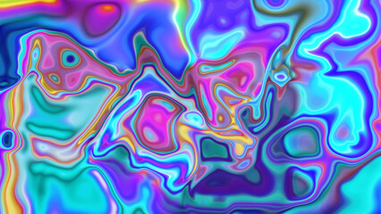Abstract wavy liquid colorful background.