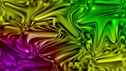 Abstract rainbow color glossy liquid background illustration.