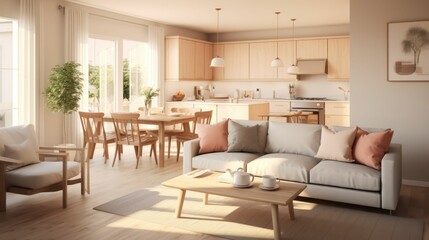 Fototapeta premium Elegant Living Room Presentation Mockup