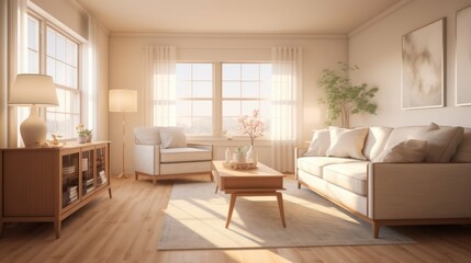 Warm and Inviting Living Room Mockup