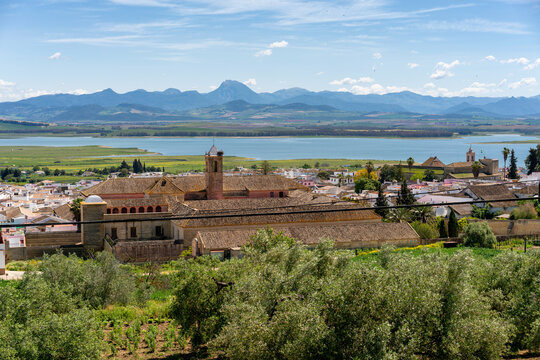View of the village of Bornos in Andalusia, Spain