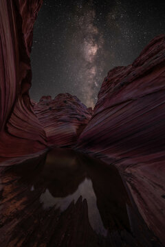 The Milky Way above the Wave in North Coyote Buttes, Vermilion Cliffs