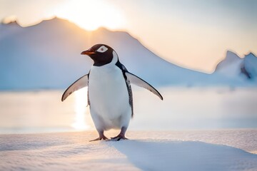 Obraz premium penguin on the beach