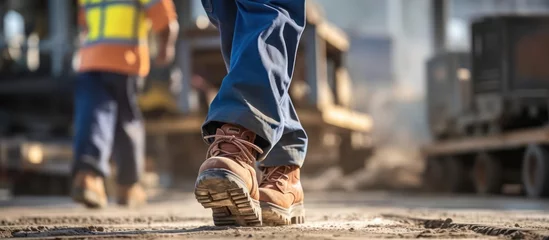 Foto op Plexiglas Boots safety worker at construction site © sitifatimah