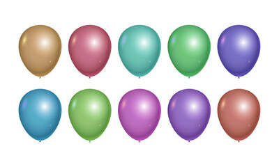 Vector collection of realistic balloons for your design helium balloon decoration