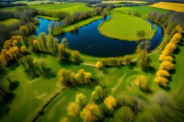 Amidst the breathtaking landscape of the Polish countryside, a picturesque scene unfolds
