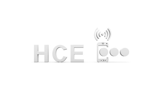 HCE concept white background 3d render illustration