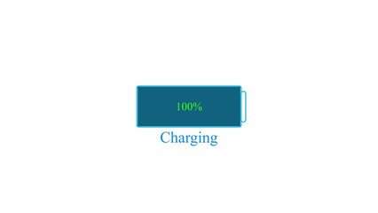 Liquid battery charging icon concept on black color illustration background.