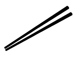 chopsticks isolated on white