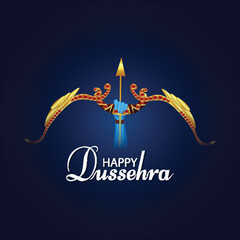 Vector illustration of happy dussehra celebration - obrazy, fototapety, plakaty