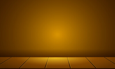 Vector abstract smooth studio room yellow background used for product display banner template