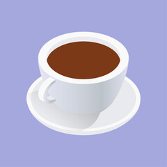 Vector coffee cup design on white background