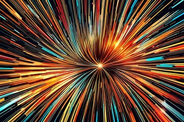 Colorful abstract Star burst light explosion background.