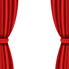 Vector realistic red curtain background