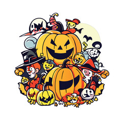 abstract sketch art with a Halloween theme - 371