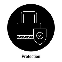 Privacy By Design GDPR Icon: Built-in Data Protection.