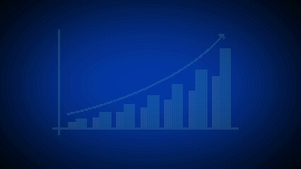 Business graph chart. business profit concept success arrow illustration background.