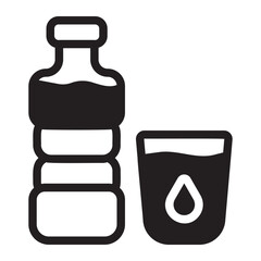drinking water glyph icon
