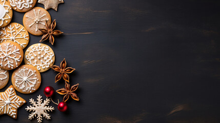 Fototapeta premium a minimalist Christmas background with copy space