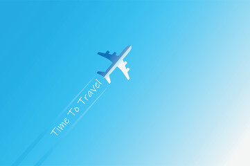 time design airplane background for travel