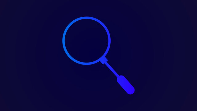 Abstract realistic lope magnifying glass icon. Blue Search Icon. illustration background.