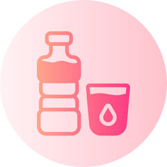 drinking water gradient icon