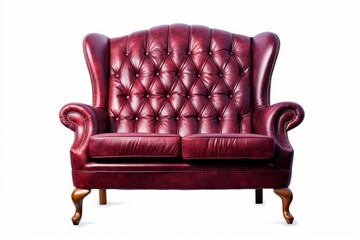 Luxury sofa chair with two seat isolated on plain background
