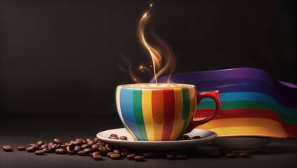 "Celebrating Diversity Over Coffee: A Rainbow of Joy"