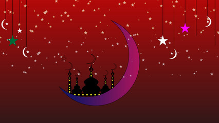 Obraz na płótnie Canvas Islamic greeting cards beautiful illustration background