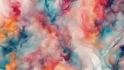 Abstract multicolor watercolor in white background.