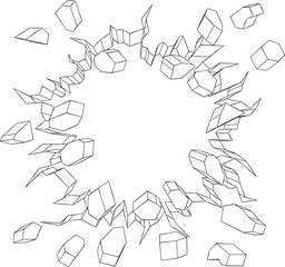 Wall Background Hole Breaking Through Design