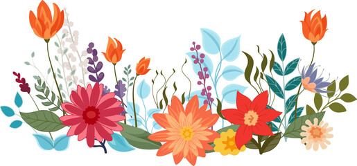 Obraz premium Wild Flower Floral Flowers Abstract Pattern Design